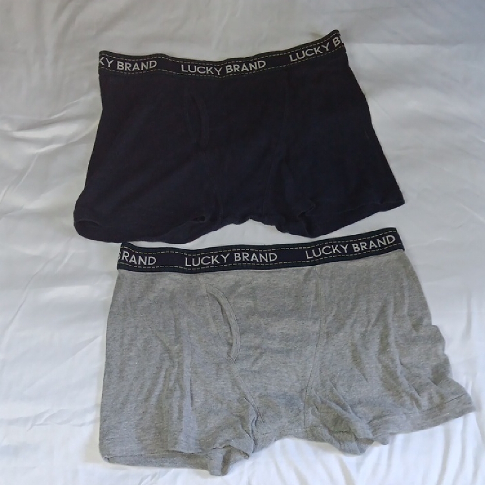 Lucky Brand Men's Boxer Briefs - Dark and Light Gray